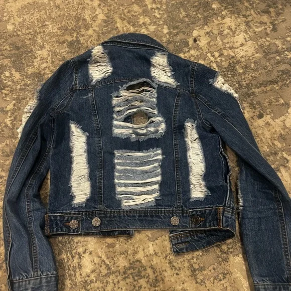 Distressed Denim Jacket - Picture 4 of 5